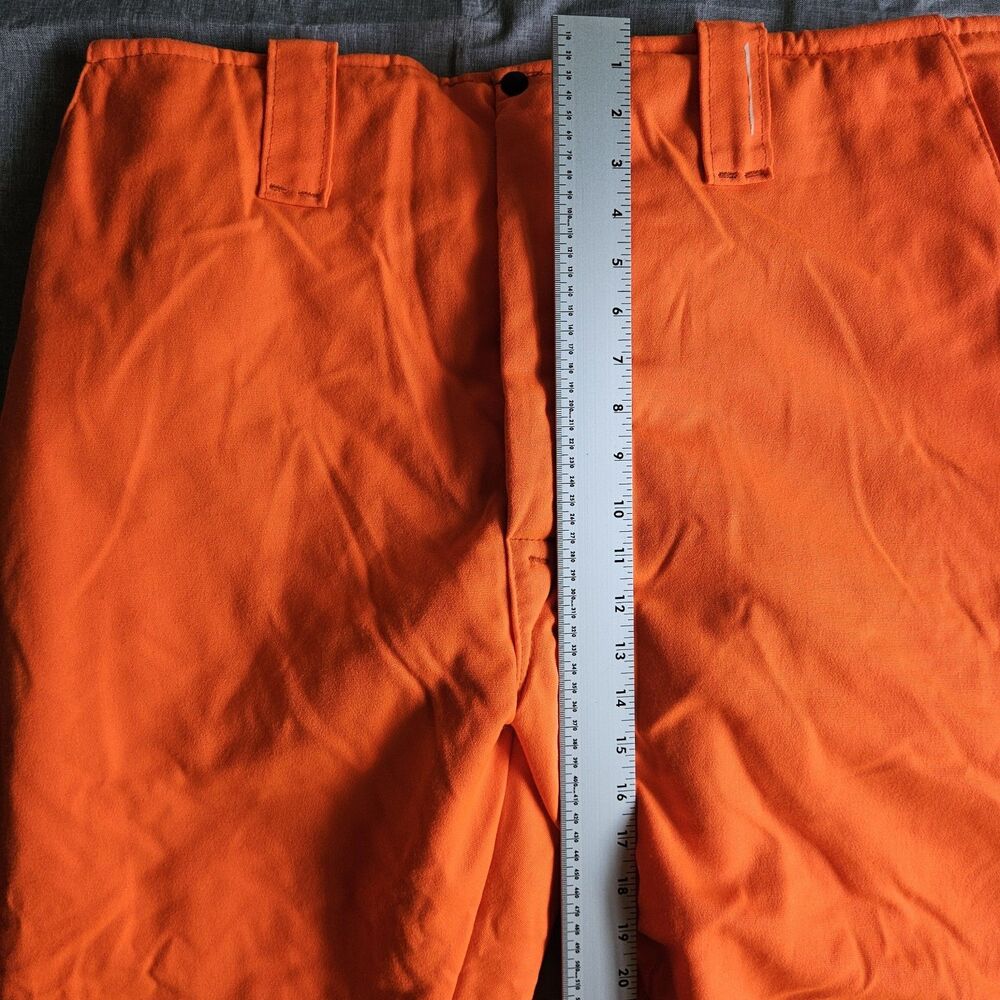 VTG Edward Hyman Mens XL Orange Industrial Hunting Thermal Insulated Pants - Picture 11 of 16